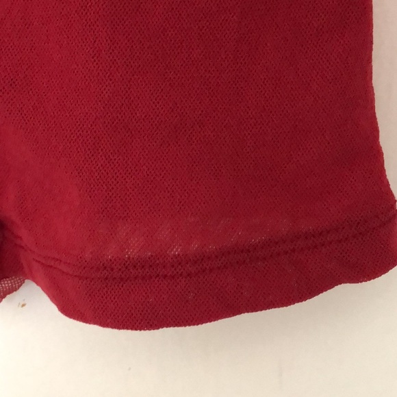 Vintage Red Mesh Ruffled Blouse - Size S - Picture 8 of 9